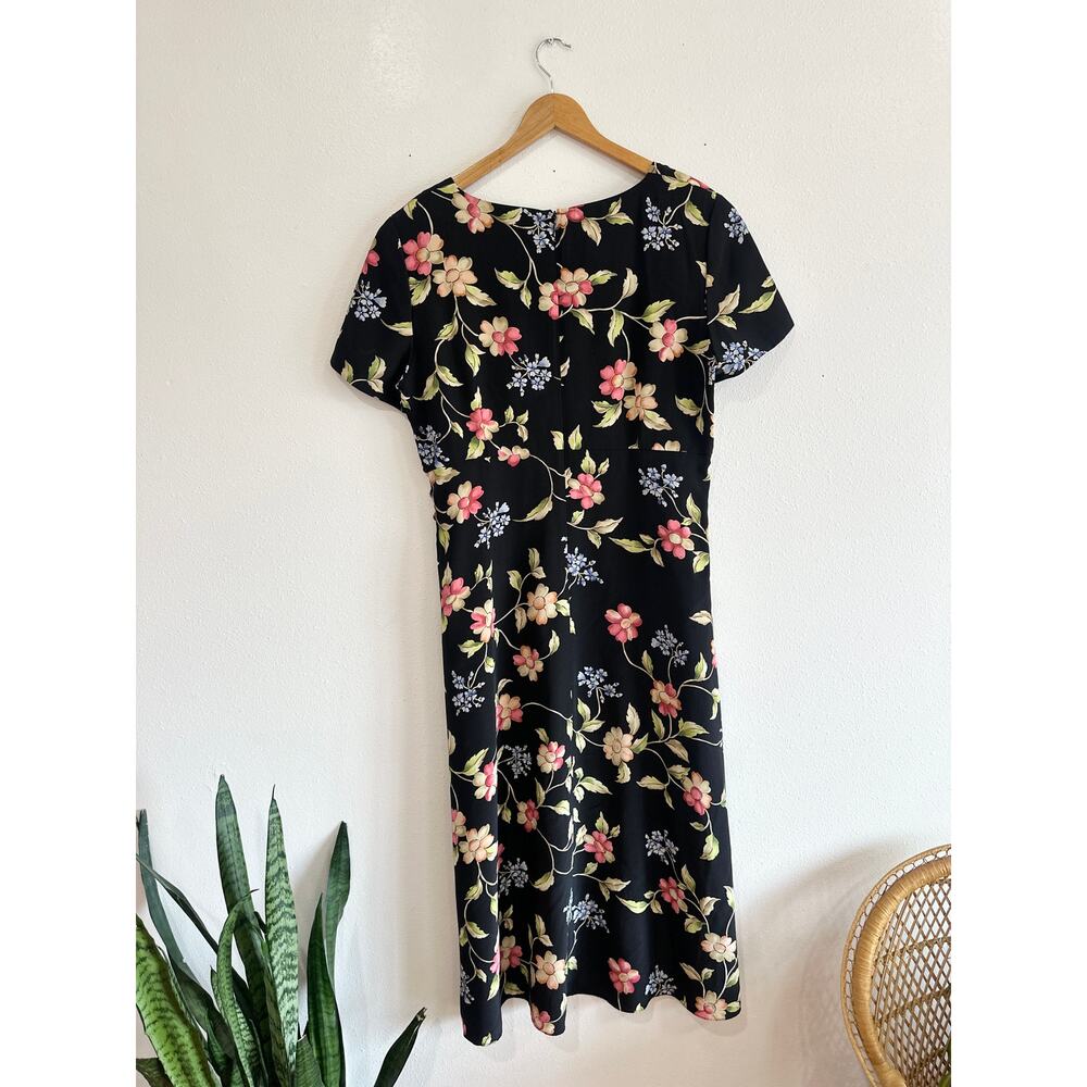 Late 90’s Whimsigoth Floral Silk Maxi Dress 14 - Picture 6 of 13